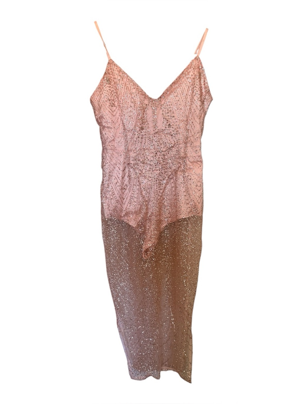 NWT Oh Polly See Thru You Sheer Embellished Midi Dress - Picture 4 of 8
